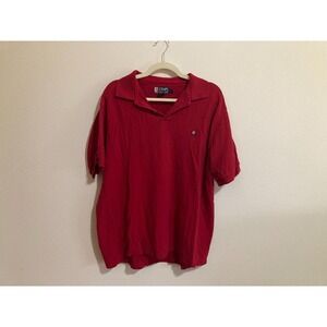 Chaps Ralph Lauren Red Polo‎ Shirt Size L Large Short Sleeve Embroidered Logo